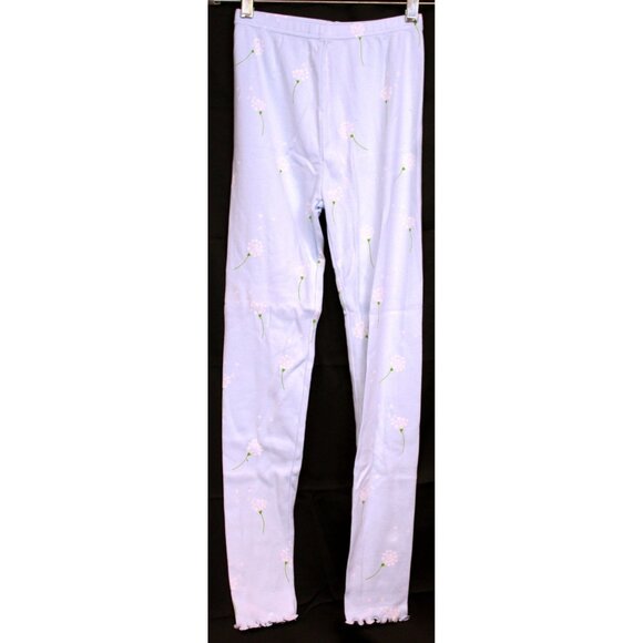 NWT 2004 Gymboree Dandelion Wishes Light Blue Leggings Lettuce Edging sz 9 - Picture 1 of 7